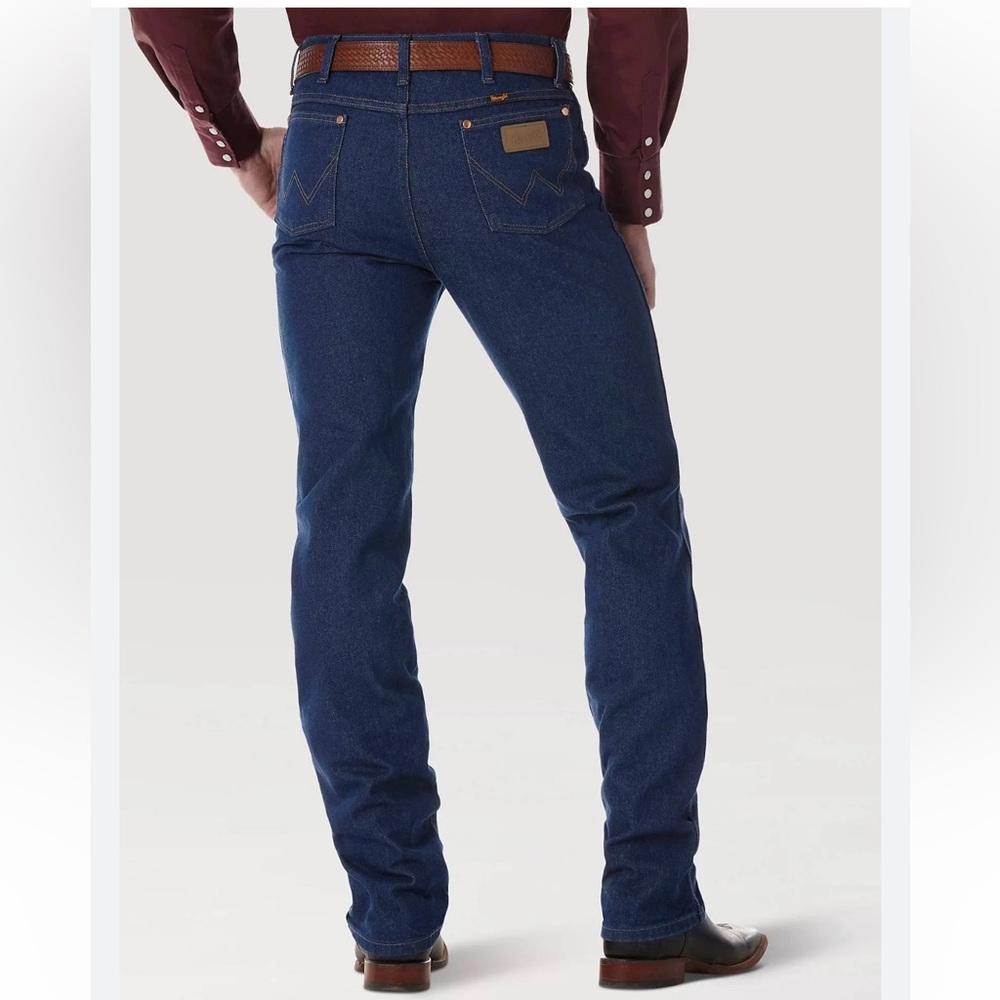Wrangler men’s cowboy cut 29 x 34 dark wash denim jeans 936PWD